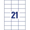 Lipnios etiketės Avery Europe, A4, 70x42.3mm, 21 etiketė lape, be rėmelio, 100 lapų, baltos spalvos