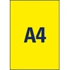 Lipnios etiketės Avery Zweckform, A4, 210x297mm, 25 lapai, neoninės geltonos spalvos