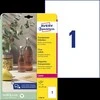 Lipnios etiketės Avery Zweckform, A4, 210x297mm, 25 lapai, skaidrios