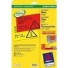Lipnios etiketės Avery Zweckform, A4, 210x297mm, 25 lapai, neoninės raudonos spalvos