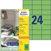 Lipnios etiketės Avery Zweckform, A4, 70x37mm, 100 lapų, 24 etiketės lape, žalios spalvos