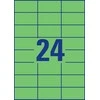 Lipnios etiketės Avery Zweckform, A4, 70x37mm, 100 lapų, 24 etiketės lape, žalios spalvos