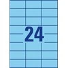 Lipnios etiketės Avery Zweckform, A4, 70x37mm, 100 lapų, 24 etiketės lape, mėlynos spalvos