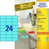 Lipnios etiketės Avery Zweckform, A4, 70x37mm, 100 lapų, 24 etiketės lape, mėlynos spalvos