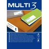 Multi 3 Lipnios etiketės Multi3, A4, 48,5x16,9mm, 68 etiketės lape, 100 lapų, baltos spalvos