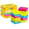Lipnūs lapeliai 3M Post-it® Energetic, 38mmx51mm, 12 vnt. po 100 lapelių, neoninės spalvos