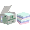 Lipnūs lapeliai 3M Post-it® Recycling Assorted 76mmx76mm 6vnt. po 100 lapelių