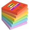 Lipnūs lapeliai 3M Post-it® Super Sticky Playful 76mmx76mm, 6vnt. po 90 lapelių