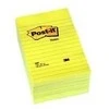 3M Lipnūs lapeliai Post-it, 102 x 152 mm, 100 lapelių, linijomis, geltona