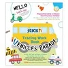 *Lipnūs lapeliai -spalvinimo knygelė StickN Vehicle Parade