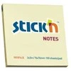 Lipnūs lapeliai Stick´N 21007, 76x76mm, 100 lapelių, geltonos spalvos