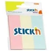 Lipnūs lapeliai Stick´N 21128, 76x25mm, 3x50 lapelių, 3 pastelinės spalvos, blisteryje