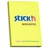 Lipnūs lapeliai Stick´N 21132, 51x76mm, 100 lapelių neoninės geltonos spalvos