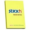 Stickxb4N Lipnūs lapeliai Stick´N 21132, 51x76mm, 100 lapelių neoninės geltonos spalvos