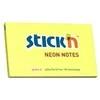 Stickn Lipnūs lapeliai Stick´N 21135, 76x127mm, 100 lapelių, neoninės geltonos spalvos