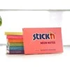 Stickn Lipnūs lapeliai Stick´N 21170, 76x127mm, 100 lapelių,neoninės rožinės spalvos
