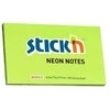 Stickn Lipnūs lapeliai Stick´N 21171, 76x127mm, 100 lapelių, žalios spalvos