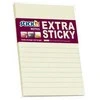 Stickxb4N Lipnūs lapeliai Stick´N Extra Sticky 21668, 150x101mm, 90 lapelių, geltonos spalvos, linijomis