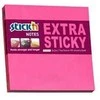Lipnūs lapeliai Stick´N Extra Sticky 21671, 76x76mm, 90 lapelių, neoninės rožinės spalvos