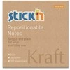 Lipnūs lapeliai StickN 21639 76x76mm , 100 lapelių, kraft