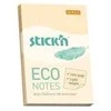 Lipnūs lapeliai StickN, 21741, Eco, 76x51mm, 100 lapelių, geltonos spalvos