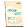 Lipnūs lapeliai StickN, 21741, Eco, 76x51mm, 100 lapelių, geltonos spalvos