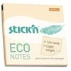 Lipnūs lapeliai StickN, 21745, Eco, 76x76mm, 100 lapelių, pastelinės geltonos spalvos