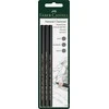 Medžio anglies pieštukų rinkinys Faber-Castell PITT, S, M, H, 3vnt