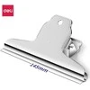 Metalinis spaustukas DELI 145mm sidabrinės spalvos 4vnt/pak
