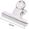Metalinis spaustukas DELI 51mm sidabrinės spalvos 6vnt/pak