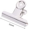 Metalinis spaustukas DELI 51mm sidabrinės spalvos 6vnt/pak