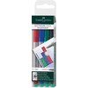 Nepermanentinių žymeklių rinkinys Faber-Castell Multimark, F 0,6mm, 4vnt