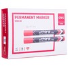 Permanentinis žymeklis DELI U100 apvalus 1,8mm raudonas
