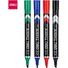 Permanentinis žymeklis DELI U101 1,5-5 mm, kirstu galiuku, 4 spalvų rinkinys