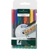 Permanentinių rašiklių rinkinys Faber-Castell Multimark M, 1.0mm, su trintuku, 8 spalvos