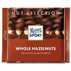 Pieniškas šokoladas Ritter Sport, su neskaldytais lazdynų riešutais, 100g