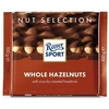 Pieniškas šokoladas Ritter Sport, su neskaldytais lazdynų riešutais, 100g