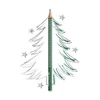 Pieštukas Faber-Castell Sparkle HB, žalios spalvos korpusas