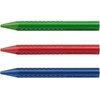 *Plastikinės kreidelės Faber-Castell Grip Jumbo, tribriaunės, 12 spalvų