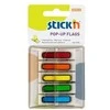 Stickn *Plastikiniai žymekliai Stick´N 26003, Strėlytės, 45x12mm, 5 spalvos po 30 vnt, blisteryje