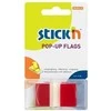 Plastikiniai žymekliai Stick´N 26021, 45x25mm, 50vnt., raudonos spalvos, blisteryje