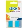 Stickn Plastikiniai žymekliai Stick´N 26024, 45x25mm, 50vnt., mėlynos spalvos, blisteryje