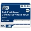 Popieriniai rankšluosčiai Tork PeakServe Continuous H5 (100585), 1 sluoksnio, baltos spalvos, lapeliais