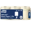 Popieriniai rankšluosčiai Tork Reflex Basic M4 (473100), 1 sluoksnis, gelsvos spalvos, 300 m, 857 lapeliai