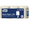 Popieriniai rankšluosčiai Tork Wiper Basic Centerfeed M2 (140002,) 1 sluoksnis, baltos spalvos, 280 m