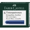 Rašalo kapsulės Faber-Castell, 6vnt., mėlynos spalvos