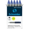 Rašalo kapsulės Schneider 852, skirta roleriui, 5vnt., mėlynos spalvos