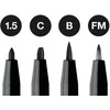 Rašikliai piešimui Faber-Castell Pitt Artist Pen #199, 4vnt (1.5, C, B, FM)