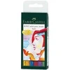 *Rašikliai piešimui Faber-Castell PITT Basic, 6vnt., įvairių spalvų
