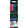 Rašiklis Faber-Castell FinePen, 0.4mm, 5 spalvų